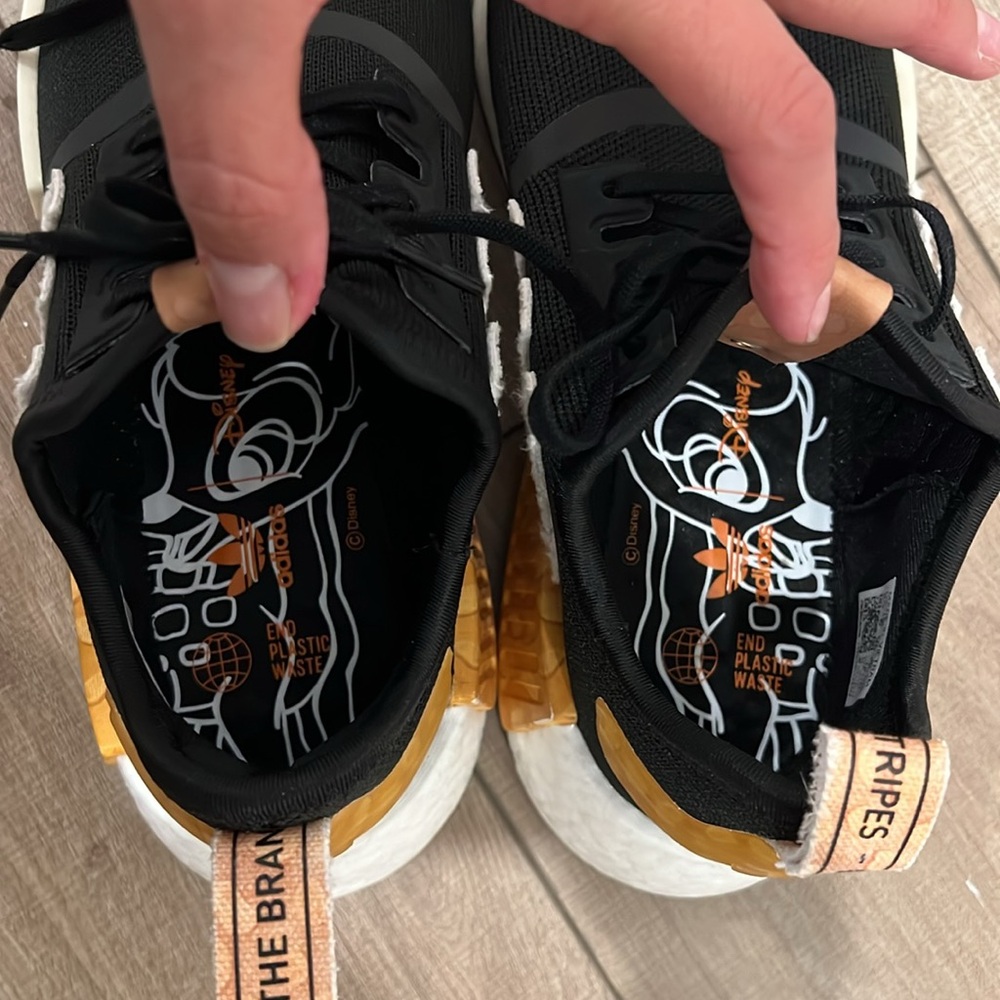 adidas X Bambi Black and Gold Athletic Shoes - Picture 11 of 16